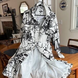 Stylish Black and White Women's Coat
